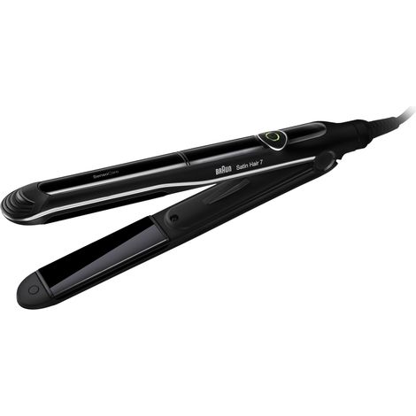 Braun Satin Hair 7 BRST780E Piastra Lisciante in Ceramica, Tecnologia SensoCare, 9 Temperature, Display Personalizzato, Multi-voltaggio, Nero (1/3)