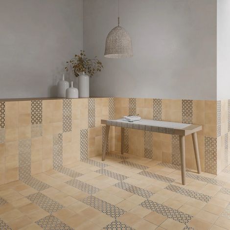 Carrelage Effet Terre Cuite BEJMAT WOW 15x15 cm Tan Azur (1/2)