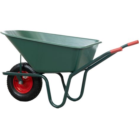 carriola da giardino eurogarden con vasca in pvc da 100 litri e telaio in acciaio (1/4)