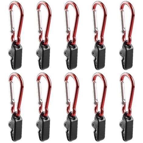 20 pinces de fixation pour bâche, auvent, tente, camping, jardinage, agriculture - 10 pièces (1/5)