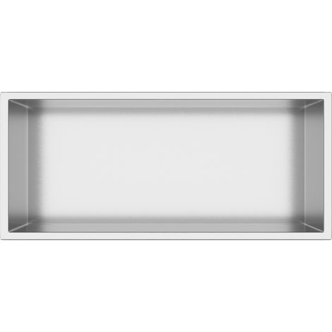 BALNEO - niche murale 45x20x10 cm argentée INOX en acier inoxydable WALL-BOX - étagère de salle de bain (1/4)