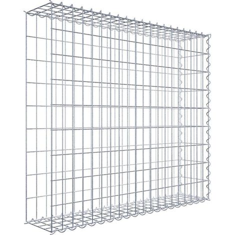 Gabiondeco - Gabion - Element de prolongation en longueur 100 cm x 90 cm x 20 cm (L x H x P). maille 5 x 10 cm. Spirale. Avert.: il manque une grille - Made in Germany (1/5)