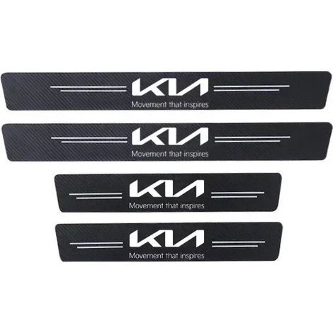(4 pièces) Autocollants de protection de seuil de porte de coffre de voiture compatibles avec Rio Xline Sportage Ceed Sorento Venga Picanto Stonic Soul Morning (1/4)