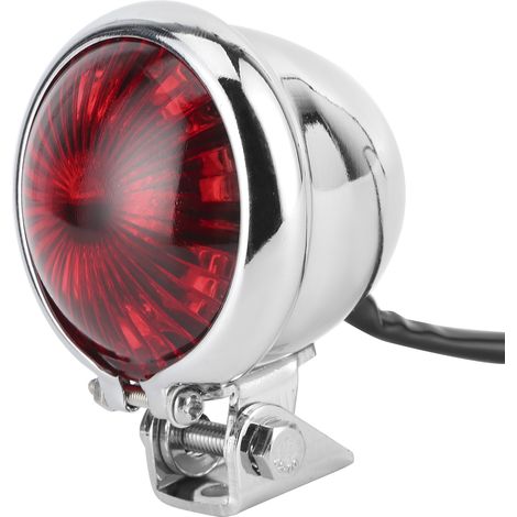 LED-Rücklicht mit universellen Befestigungsschrauben für 12-V-Motorräder, galvanisierte rote Linse, Rücklicht (1/5)