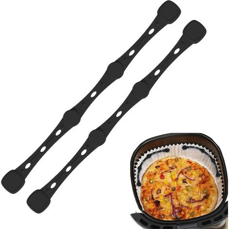 Magneti per friggitrici ad aria, 2 pezzi. Strisce magnetiche in silicone resistenti al calore. Chiusure in silicone resistenti al calore. Ideali per panifici, bar e ristoranti. (1/5)