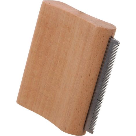 Brosse en bois et métal pour chevaux, brosse de toilettage pour animaux, brosse grattoir et démêlante pour enlever les poils de cheval et nettoyer les animaux. (1/4)