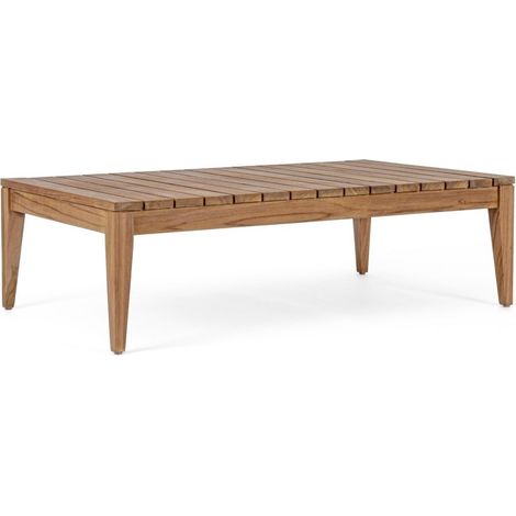 Tavolino "Keilani" con struttura in Teak per esterno da 120 x 70 cm (1/5)