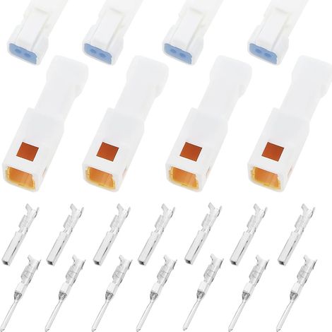 10 Connecteurs Lot de JST à 2 Broches Fiches Mâles Et Femelles avec Bornes Coque étanche Faisceau de Câbles Adaptés Aux Motos Et Scooters (1/5)