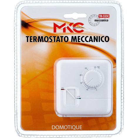 Mkc TH-555C Termostato Meccanico, Bianco (1/2)