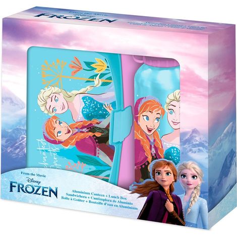 Blister Sandwichera + Cantimplora aluminio Frozen Disney 500ml (1/3)