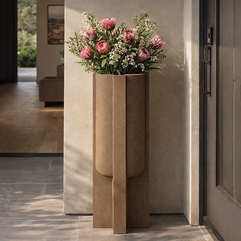 Fatigava, Vaso Finitura Geometrica, Beige
