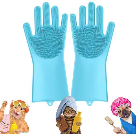 Toilettage pour animaux - Gants de bain et d'épilation, brosses pour chiens et chats - Gants de nettoyage (1/3)