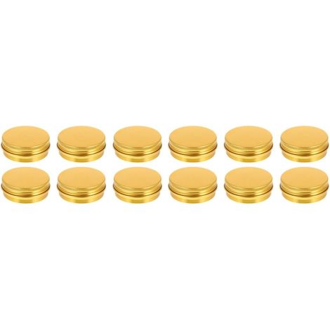 12 Pièces Pot Cosmétique Rond en Aluminium 30ml, Boîte à Crème (1/5)