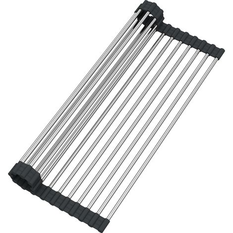 Tapis Égouttoir Enroulable Pour Évier en Acier Inoxydable et PVC - 41x26 cm - Granitan (1/5)