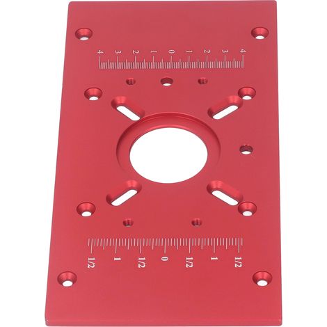Nouvelle machine à graver à plaque inversée en alliage d'aluminium M8 pour le travail du bois, avec base élévatrice et table de fraisage en bakélite (rouge) (1/5)