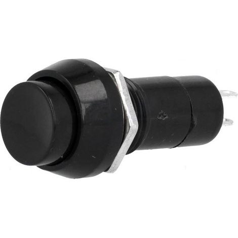 Interruttore rotondo NA 12mm 2A NERO