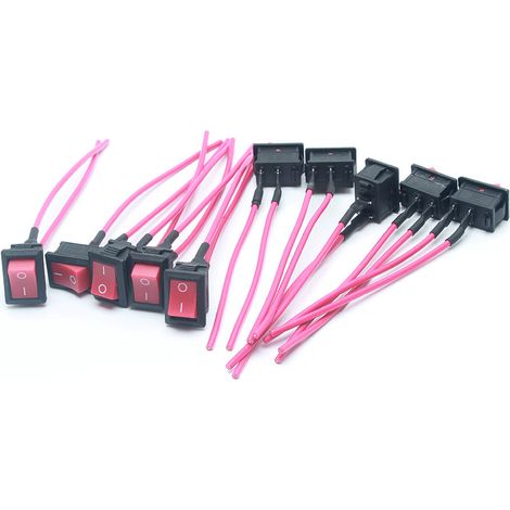 Rallonge de câble pour interrupteur à bascule automobile 10 pièces, bouton de feux de détresse universel pour circuit électrique (1/2)