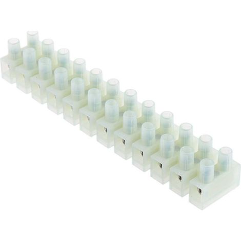 Bornier de raccordement RS PRO, 12 pôles , 10mm, A visser, 24A ( Prix pour Paquet de 5 )