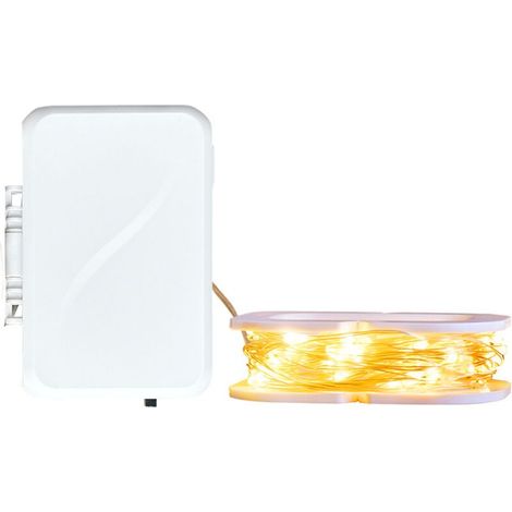Guirlande lumineuse LED, éclairage extérieur étanche avec boîtier à piles, fil de cuivre, ambiance festive pour le camping (1/4)