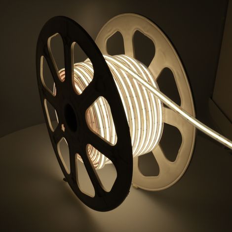 Jandei - Tira LED COB 220V. Autorrectificada 4200K 10 W/m 480 led/m IP65. PCB 12mm. Corte cada 10cm. Bobina de 50 m.