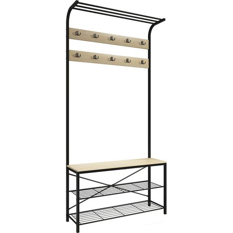 Porte-chaussures pour banc d'armoire Taliro 190x90x30 - VCM (1/3)