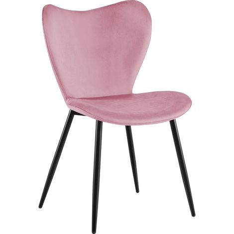 Sedia da pranzo Maika Rosa Velluto