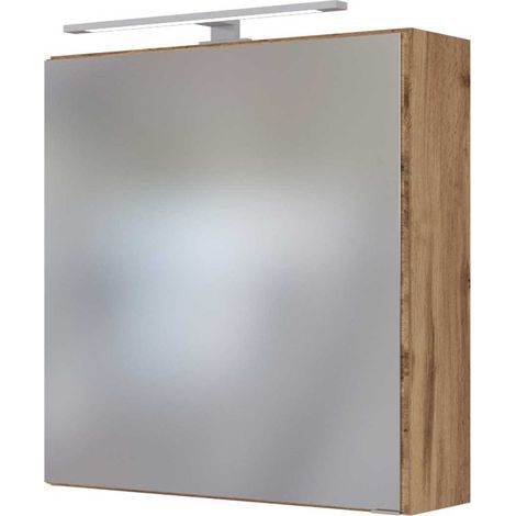 LED Spiegelschrank 60 cm TAREE-03 in wotaneiche Nb.