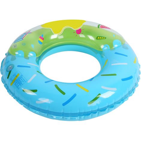 Bouée gonflable de piscine en PVC épais de 90 cm pour enfants (garçons et filles). (1/5)