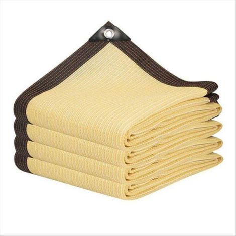 Protection UV Beige Filet D'Ombrage Jardin Balcon Plante Abri Voile D'Ombrage Piscine Extérieure Auvent Couverture beige-jaune (1/5)