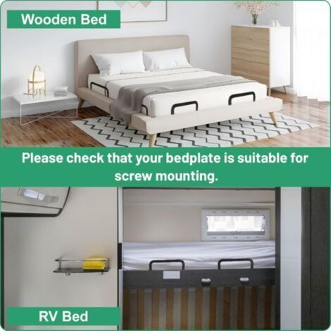 Lot de 4 arrêts de matelas en métal – Cale matelas antidérapante pour la stabilisation du matelas, butée de glissement pour panneaux de lit massifs