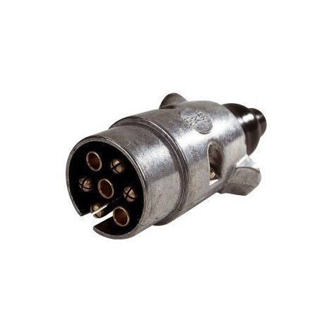 Prise 7 broches métal pour remorque – Tension 12V/24V – Résistante aux intempéries – Branchement par vis sécurisé
