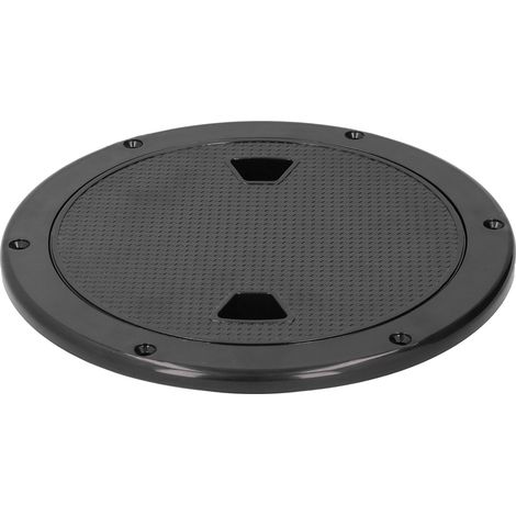 Couvercle de pont rond de 8 pouces, couvercle de trappe d'entretien noir résistant aux UV, adapté aux navires et aux camping-cars. (1/5)