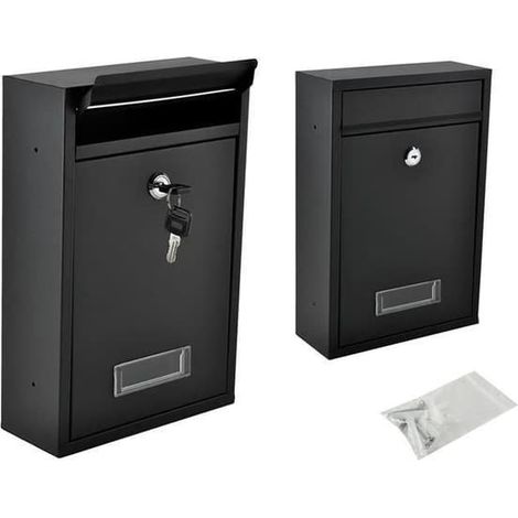 Boîte aux lettres avec serrure - Boîte aux lettres noire (1/5)