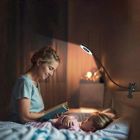 LED-Schreibtischlampe, Klemm-Leselampe, USB-Buchleuchte, flexibler Ständer (1/5)