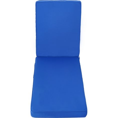 Mophorn Cojín para tumbona, 1830 x 533 x 75 mm, accesorio para silla de jardín resistente al agua y a la decoloración, cojines de repuesto con lazos para uso en exteriores, color azul (1/5)