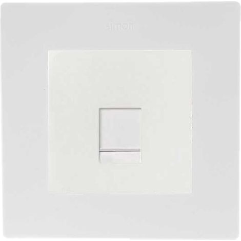 Prise RJ45 Cat 6 UTP griffes connexion vis blanc + plaque 1 poste S rie 24 Harmonie SIMON (1/3)