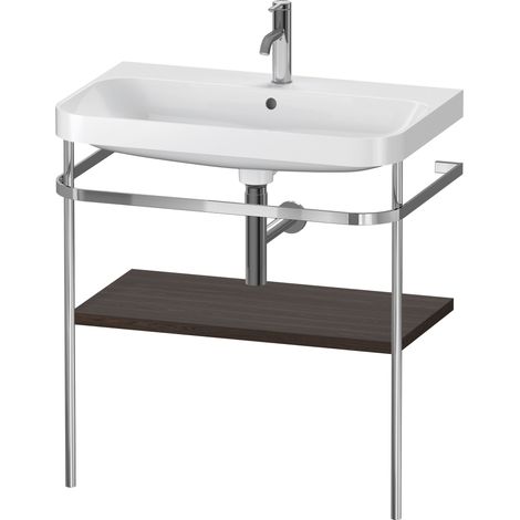 Duravit Happy D.2 Plus c-shaped Set mit Metallkonsole, 775x490mm,