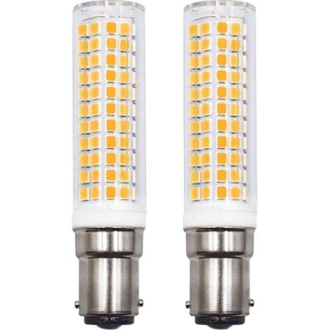Lot de 2 Ampoules LED B15d Remplaçant 75W 90W 80W Blanc chaud 3000K 220V 230V 890lm 7W Applique Murale Pour Salon Lustre Machine à Coudre [Classe énergétique E] (1/5)
