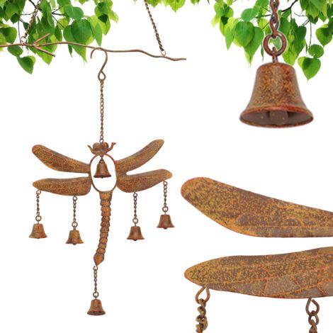 Carillon métal libellule cloches décoration jardin (1/5)