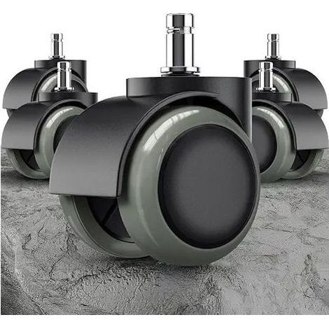 IKEA Bürostuhl-Ersatzrollen, 5er-Pack, 10 mm x 22 mm, leise, universell und robust.