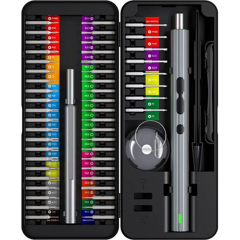 Jeu de tournevis électrique (58 en 1), portable, adapté à la réparation de téléphones portables et de montres.