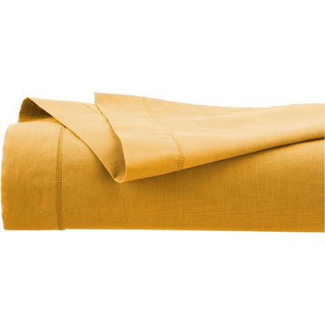 Drap plat 180 x 290 cm Contemporain ocre (1/3)
