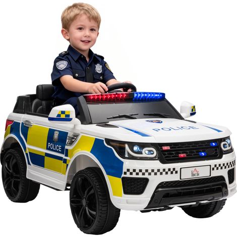 Cette voiture électrique pour enfants, inspirée des voitures de police, est idéale pour les petits aventuriers en quête de sensations fortes au volant. Une fois chargée, elle (1/5)