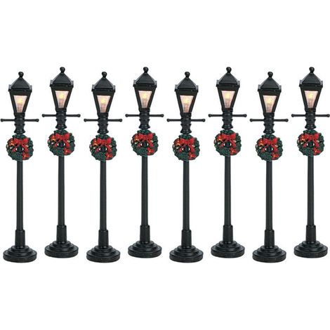 Lampadaire à gaz 16 x 1,5 x 10,5 cm – Pour village de Noël – Collection Lemax 2006 – Accessoire décoratif