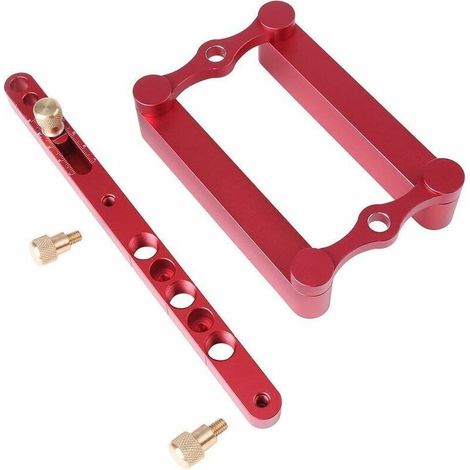 Localisateur de poinçons à bois vertical trois-en-un ouvre-trou à tenon rouge bord droit (1/3)