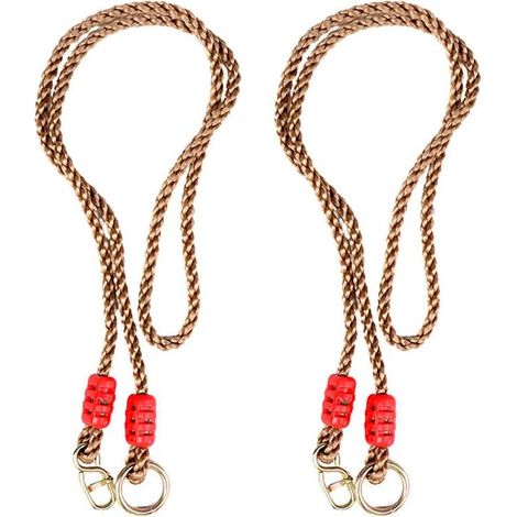 Corde de balançoire en nylon réglable, corde de mousqueton de balançoire en corde d'arbre pour enfants utilisée pour les balançoires, les hamacs, les sièges suspendus, le camping (1/5)