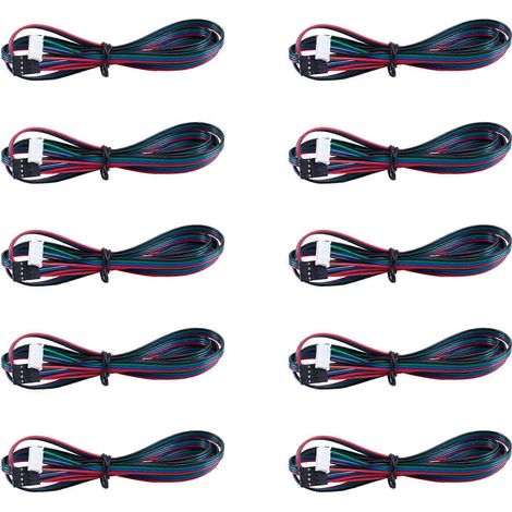 10x verlängertes NEMA 17 Schrittmotorkabel, 1 m lang, 4-6-polig, für 3D-Drucker, Dupont()
