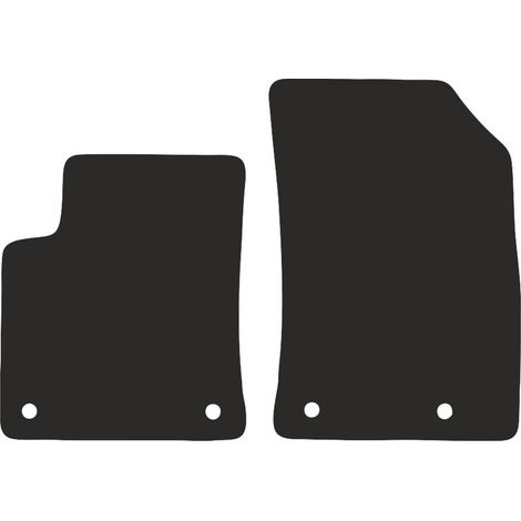Tapis de sol avant basiques en velours pour : Opel Crossland X crossover (2017-)