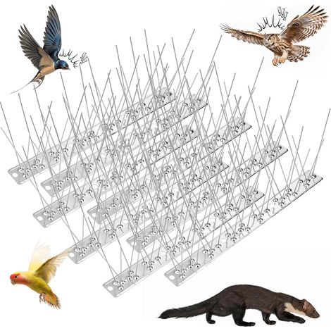 Pic Anti Pigeons, Anti Pigeons pour Balcon 25cm x 4 Pièces Pique Anti Pigeon, Pic Anti Oiseaux pour Effrayer Corbeaux, Moineaux, Respectueux des Animaux (1/5)