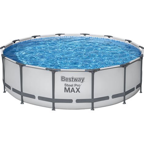Bestway – Piscine tubulaire ronde 427x107cm 56950 – Acier Pro Max – Matériau TriTech – Capacité 13030L – Système ClickConnect (1/9)